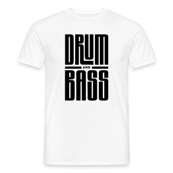 Drum and Bass Fette Typografie - Männer T-Shirt - Weiß - Vorne - AI Model Male 178 dark (178cm)