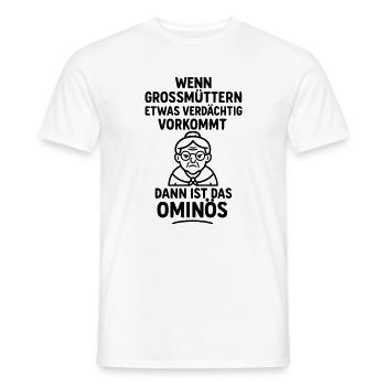 Ominous granny granny suspicious pun - Men's T-Shirt - white - Front - AI Model Male 178 dark (178cm)