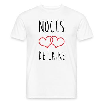 Wools Hochzeit 7 Jahre Ehe - Männer T-Shirt - Weiß - Vorne - AI Model Male 178 dark (178cm)