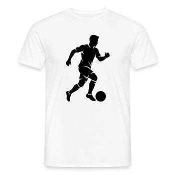 Soccer Player Silhouette Soccer - Men's T-Shirt - white - Front - AI Model Male 178 dark (178cm)