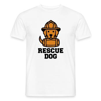 Rescue Dog Rettungshund Icon - Männer T-Shirt - Weiß - Vorne - AI Model Male 178 dark (178cm)