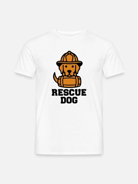 Rescue Dog Rettungshund Icon - Men's T-Shirt - white
