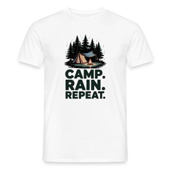 Camping Répété du Camp Rain - T-shirt homme - blanc - Devant - AI Model Male 178 dark (178cm)