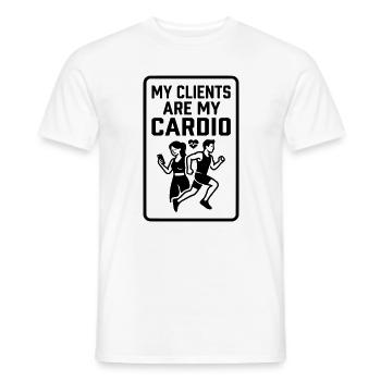 Client Cardio Fitness Coach - Men's T-Shirt - white - Front - AI Model Male 178 dark (178cm)