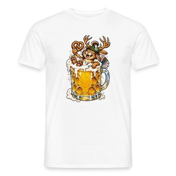 Wolpertinger Lustiges Bayerisches Fabelwesen - Männer T-Shirt - Weiß - Vorne - AI Model Male 178 dark (178cm)