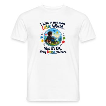 Eigene Kleine Welt - Männer T-Shirt - Weiß - Vorne - AI Model Male 178 dark (178cm)