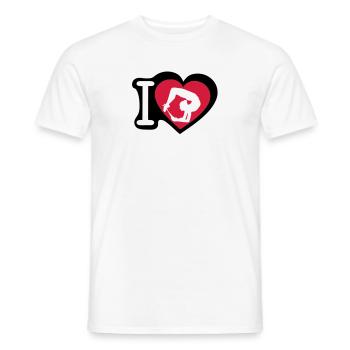 grs love coeur heart gymnastique8 - T-shirt homme - blanc - Devant - AI Model Male 178 dark (178cm)