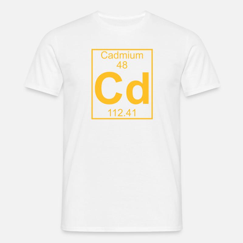 Element 048 - Cd (cadmium) - Full - Männer T-Shirt - Weiß