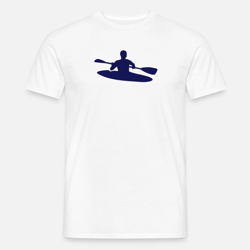 Kajak - Männer T-Shirt - Weiß