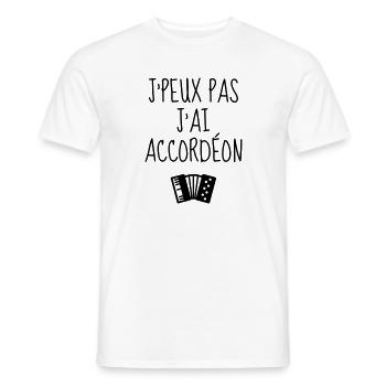 Accordion - Accordionist - Accordéon - Music - Men's T-Shirt - white - Front - AI Model Male 178 dark (178cm)