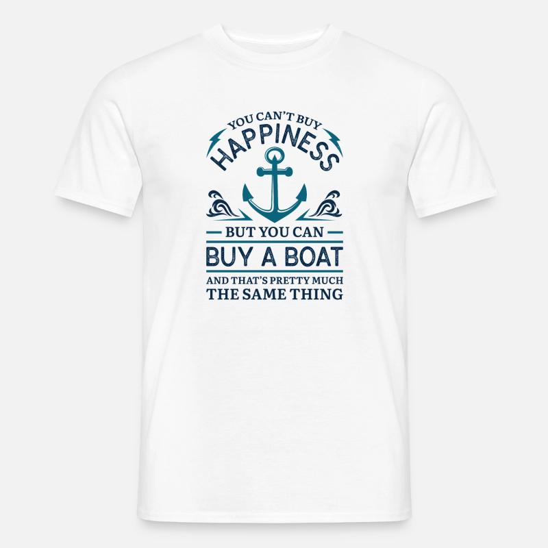 Kaufen Sie ein Boot - Männer T-Shirt - Weiß
