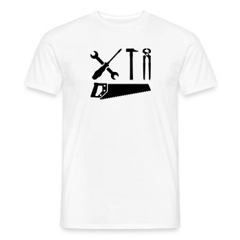 Tools - Men's T-Shirt - white - Front - AI Model Male 178 dark (178cm)