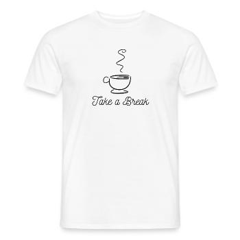 Break - Männer T-Shirt - Weiß - Vorne - AI Model Male 178 dark (178cm)