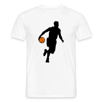 Basketballer Symbol Basketball Spieler Mann - Männer T-Shirt - Weiß - Vorne - AI Model Male 178 dark (178cm)