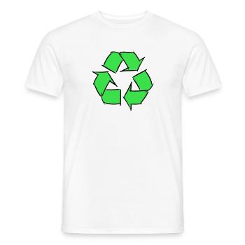 Icône recyclée, dessin décoratif, personnalisable. - T-shirt homme - blanc - Devant - AI Model Male 178 dark (178cm)
