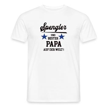 Bester Papa Spengler Spenglerei Klempner Vater - Männer T-Shirt - Weiß - Vorne - AI Model Male 178 dark (178cm)