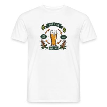 IPAlot when I drink - The Plan for the evening - Men's T-Shirt - white - Front - AI Model Male 178 dark (178cm)