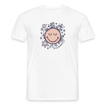 Wintertime_Smiley - Männer T-Shirt - Weiß - Vorne - AI Model Male 178 dark (178cm)