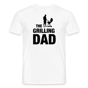 Papa grills Grill grill BBQ Barbecue Bratwurst - Men's T-Shirt - white - Front - AI Model Male 178 dark (178cm)