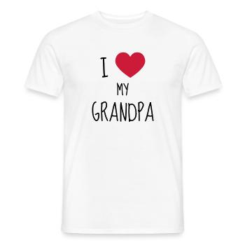 Grandpa Grandad Grandfather Family Baby Funny - Men's T-Shirt - white - Front - AI Model Male 178 dark (178cm)