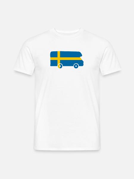 Wohnmobil Schweden Reise Urlaub Camper Aufkleber - Männer T-Shirt - Weiß