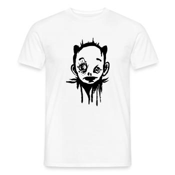 Visage terrifiant - Personnage étrange - T-shirt homme - blanc - Devant - AI Model Male 178 dark (178cm)