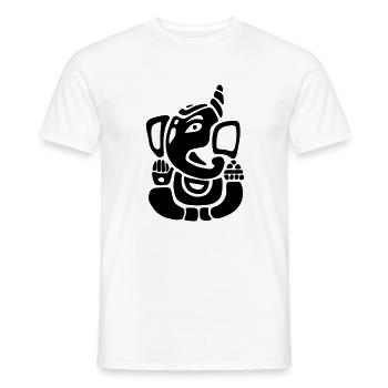 Ganesha Art - T-shirt homme - blanc - Devant - AI Model Male 178 dark (178cm)