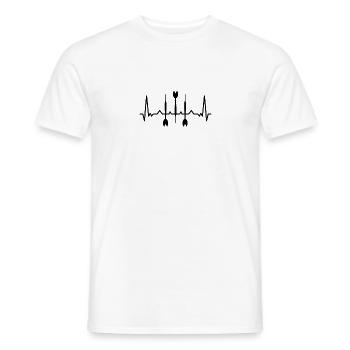 Fléchettes fléchettes battement de coeur - T-shirt homme - blanc - Devant - AI Model Male 178 dark (178cm)
