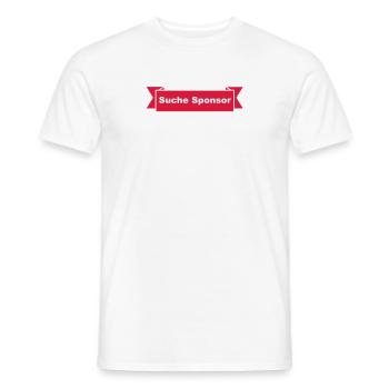 Find Sponsor - Men's T-Shirt - white - Front - AI Model Male 178 dark (178cm)