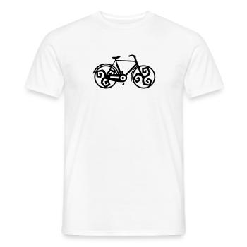 velo bicycle Breton Triskel 1 - Men's T-Shirt - white - Front - AI Model Male 178 dark (178cm)