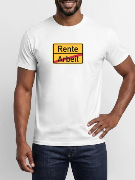 Rente - Männer T-Shirt - Weiß - Vorne - AI Model Male 178 dark (178cm)