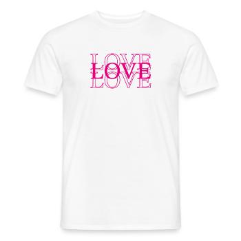 Love - Valentinstag - Liebe - Männer T-Shirt - Weiß - Vorne - AI Model Male 178 dark (178cm)
