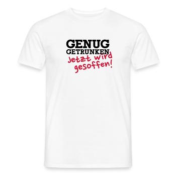 Gesoffen - Männer T-Shirt - Weiß - Vorne - AI Model Male 178 dark (178cm)