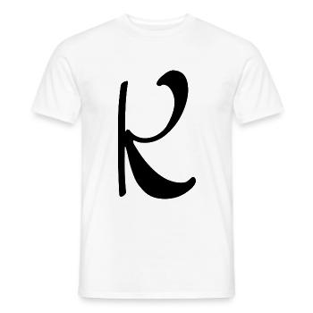 Letter K - Men's T-Shirt - white - Front - AI Model Male 178 dark (178cm)