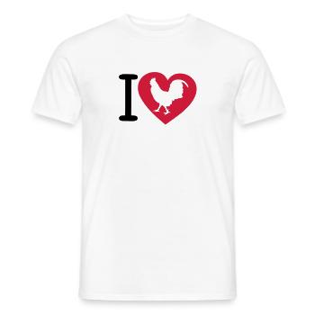 i love equipe coq france - T-shirt homme - blanc - Devant - AI Model Male 178 dark (178cm)