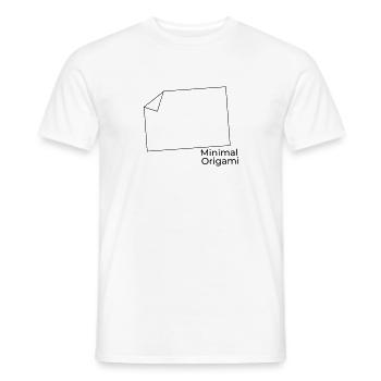 Minimal Origami - Männer T-Shirt - Weiß - Vorne - AI Model Male 178 dark (178cm)