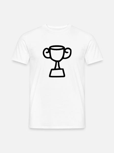Trophy Drawing Winning Sketch Black - Men's T-Shirt - white