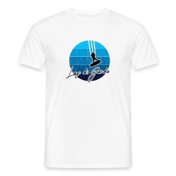 Kitesurfer, Kiten, Kitesurfing am Gardasee/Italien - Männer T-Shirt - Weiß - Vorne - AI Model Male 178 dark (178cm)