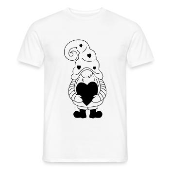 Nain au cœur - T-shirt homme - blanc - Devant - AI Model Male 178 dark (178cm)
