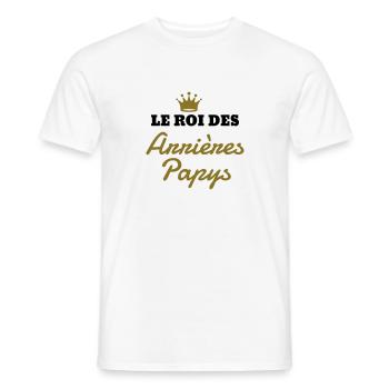 Papy / Grand Père / Famille / Papi / Drôle / Pépé - Men's T-Shirt - white - Front - AI Model Male 178 dark (178cm)