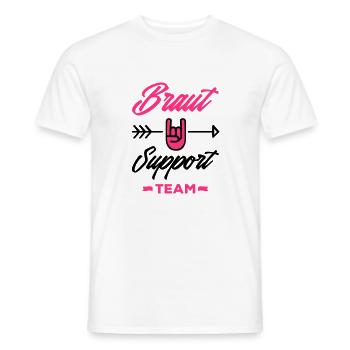 braut support team - Männer T-Shirt - Weiß - Vorne - AI Model Male 178 dark (178cm)