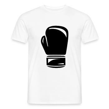 gant de boxe - T-shirt homme - blanc - Devant - AI Model Male 178 dark (178cm)