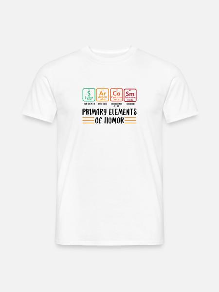 Primary Elements Of Humor - Men's T-Shirt - white