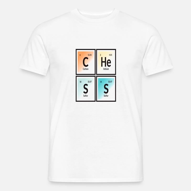 Schach | Periodensystem der Elemente - Männer T-Shirt - Weiß