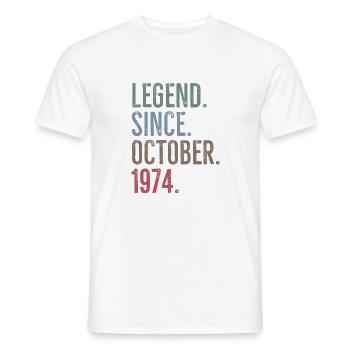 Légende depuis octobre 1974 - T-shirt homme - blanc - Devant - AI Model Male 178 dark (178cm)