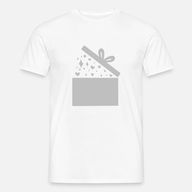 Geschenk einfärbig - Männer T-Shirt - Weiß