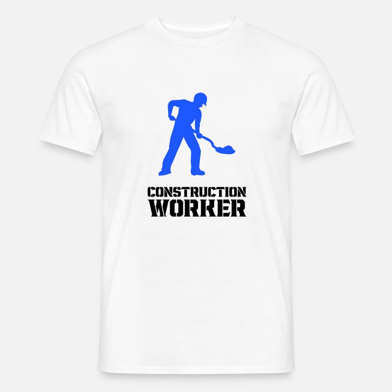 bauarbeiter baustelle worker - Männer T-Shirt - Weiß