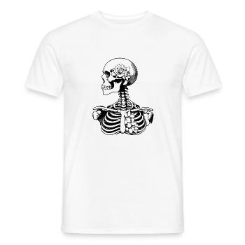 Skelett Blumen - Männer T-Shirt - Weiß - Vorne - AI Model Male 178 dark (178cm)