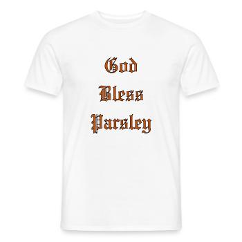 GodBlessParsley - Men's T-Shirt - white - Front - AI Model Male 178 dark (178cm)