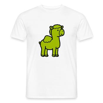 Bande dessinée de chameau - T-shirt homme - blanc - Devant - AI Model Male 178 dark (178cm)